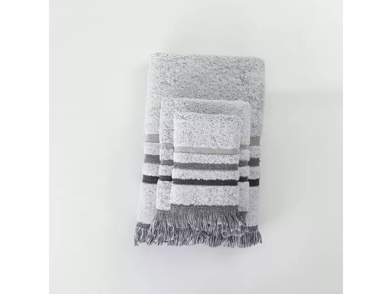 Πετσέτες Σετ 3ΤΜΧ Jill σε Κουτί Γκρι 70 x 140 / 50 x 90 / 30 x 50 cm