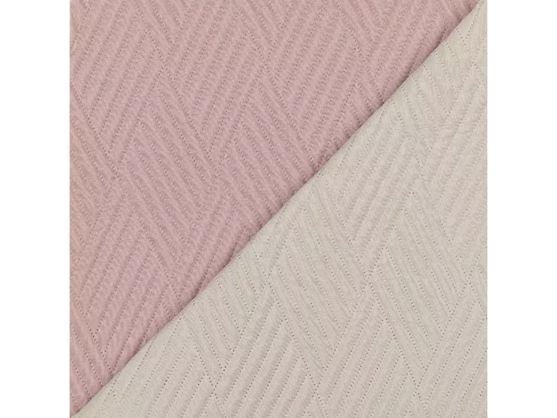 Κουβερλί Diamond Μονό Ροζέ-Εκρού 160 x 240 cm