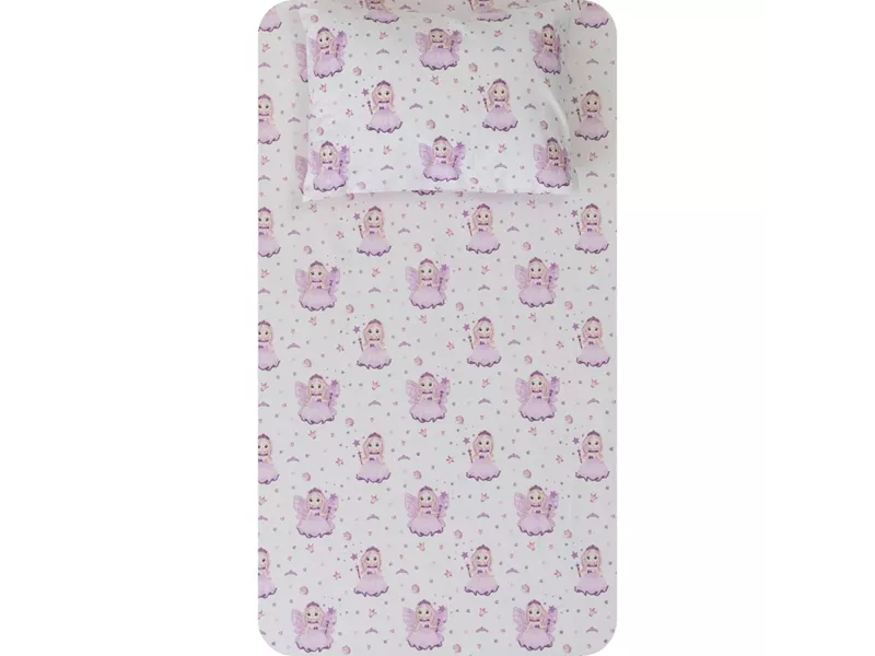 Σεντόνι Σετ 2ΤΜΧ Νεράιδα Μονό Λιλά 160 x 240 cm + 50 x 70 cm
