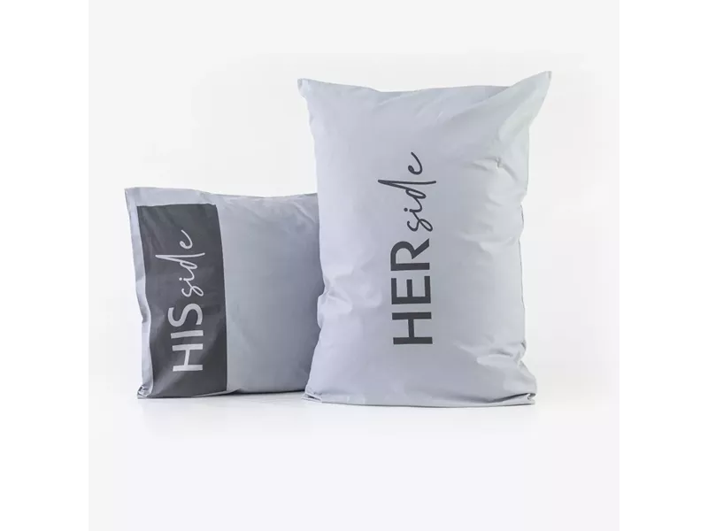 Ζεύγος Μαξιλαροθήκες His&Hers Side Ποντικί (2) 50 x 70 cm