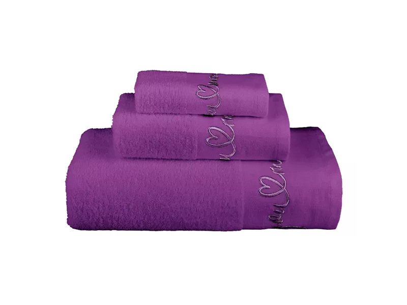 Πετσέτες Σετ 3ΤΜΧ You&Me σε κουτί Δαμασκηνί 70 x 140 / 50 x 90 / 30 x 50 cm