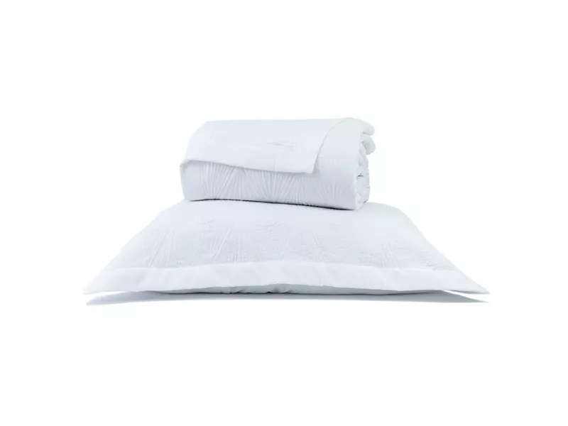Κουβερλί Σετ Φαίδρα Υπέρδιπλο Λευκό 220 x 240 cm + (2) 50 x 70 cm