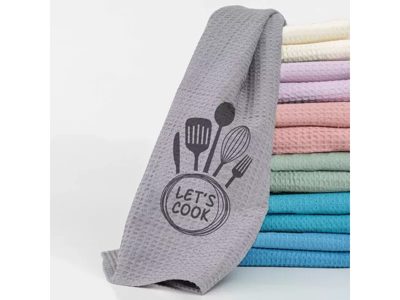 Ποτηρόπανα Κουζίνας Waffle Let's Cook Ροζέ 50 x 70 cm