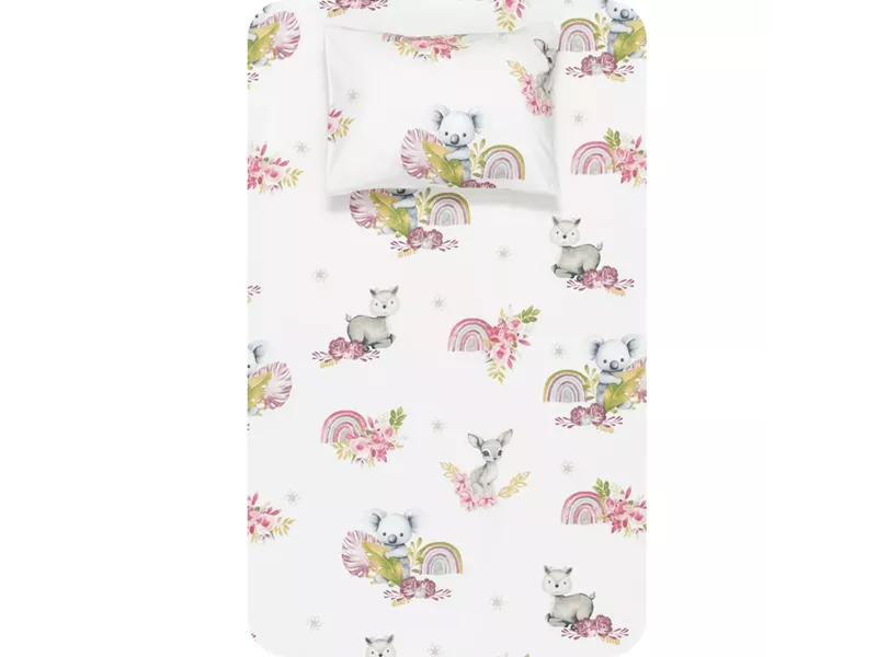 Σεντόνι Σετ 2ΤΜΧ Bambi Μονό Ροζέ 160 x 240 cm + 50 x 70 cm