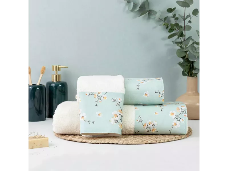 Πετσέτες Σετ 3ΤΜΧ Jasmine Εκρού 70 x 140 / 50 x 90 / 30 x 50 cm