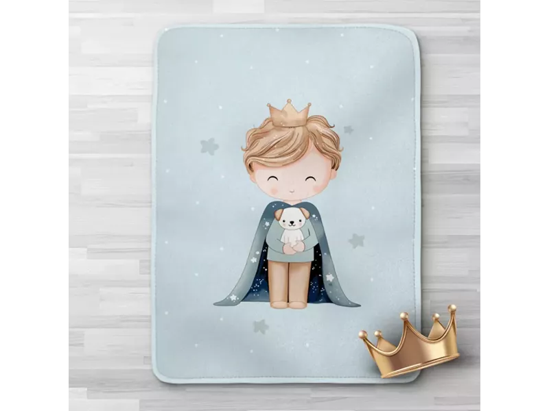Κουβέρτα Κούνιας Little King Πετρόλ 100 x 140 cm