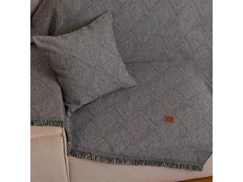 Ριχτάρι Σενίλ Πολυθρόνας Bari Πετρόλ 180 x 180 cm