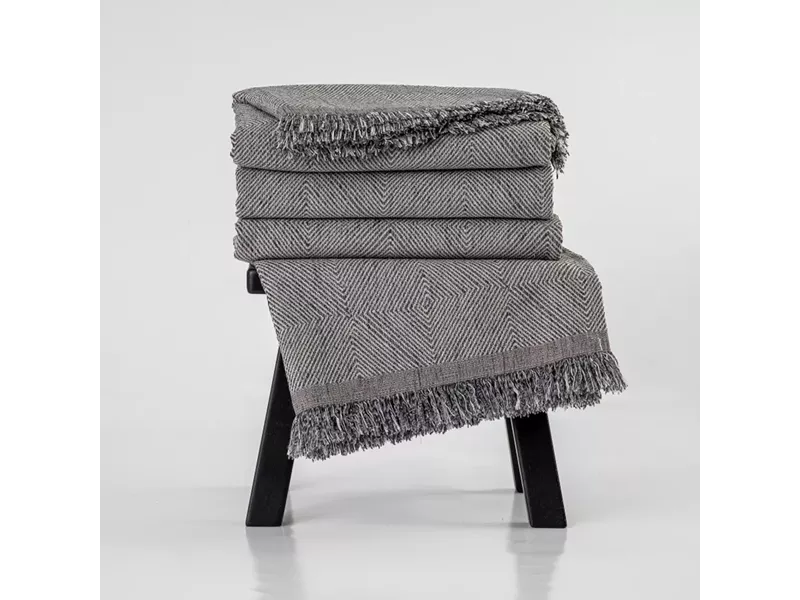 Ριχτάρι Σενίλ Διθέσιο Bari Γκρι 180 x 250 cm