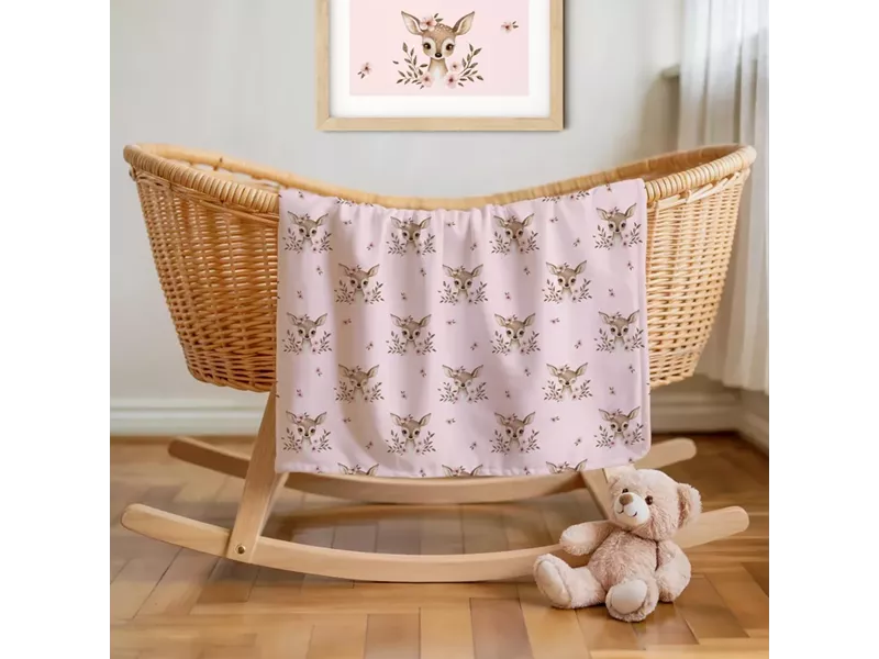 Σεντόνια Λίκνου Σετ Bambi Ροζέ (2) 70 x 120 cm