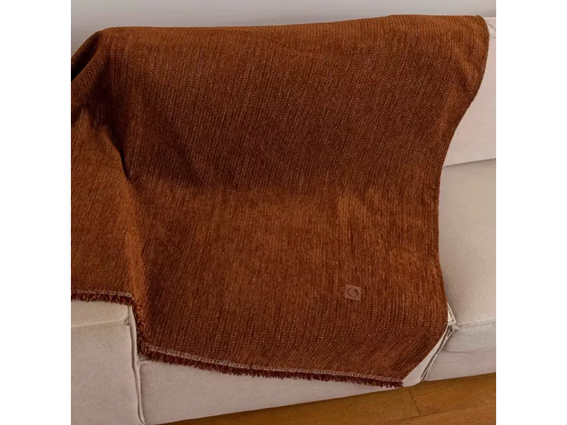 Ριχτάρι Σενίλ Τετραθέσιο Velvet Κάμελ 180 x 350 cm