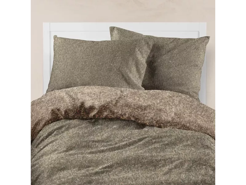 Παπλωματοθήκη Εμπριμέ Honor Υπέρδιπλη Λαδί 220 x 240 cm