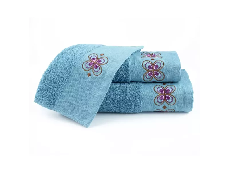 Πετσέτες Σετ 3ΤΜΧ Petalouda σε Κουτί Πετρόλ 70 x 140 / 50 x 90 / 30 x 50 cm