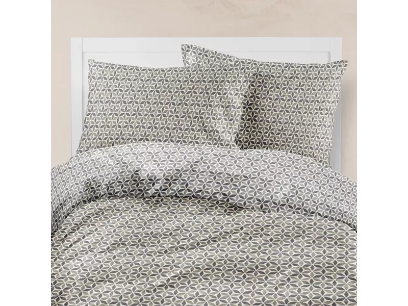 Ζεύγος Μαξιλαροθήκες Εμπριμέ Honey Γκρι (2) 50 x 70 cm