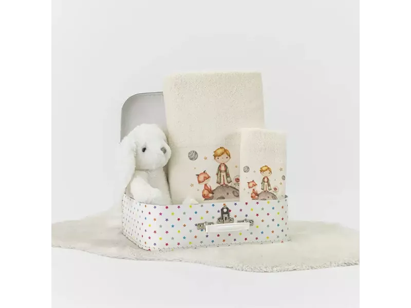 Πετσέτες Σετ 2ΤΜΧ Little Prince Εκρού 70 x 120 / 30 x 50 cm