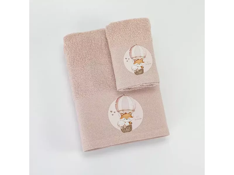 Πετσέτες Σετ 2ΤΜΧ Cutiepies Πούδρα 70 x 120 / 30 x 50 cm