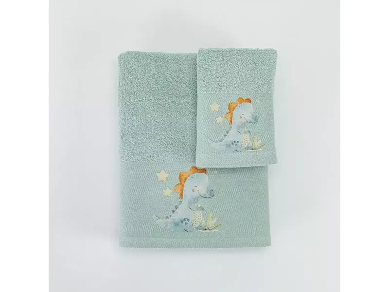 Πετσέτες Σετ 2ΤΜΧ Dinos Φυστικί 70 x 120 / 30 x 50 cm