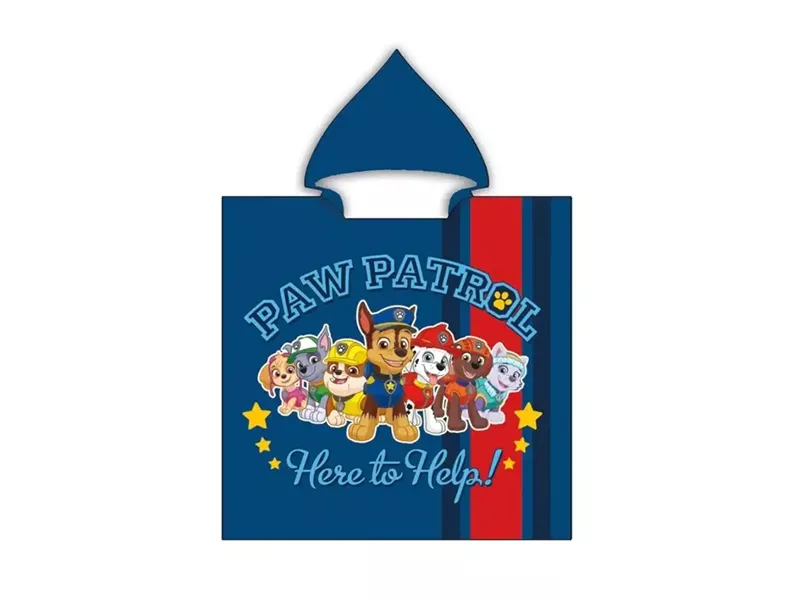 Παιδικό πόντσο Microfiber Paw Patrol Μπλε 55 x 110 cm