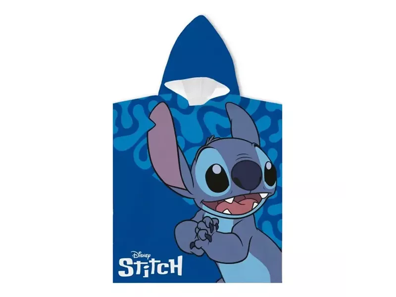 Παιδικό Πόντσο Microfiber Stitch Blue Μπλε 55 x 110 cm