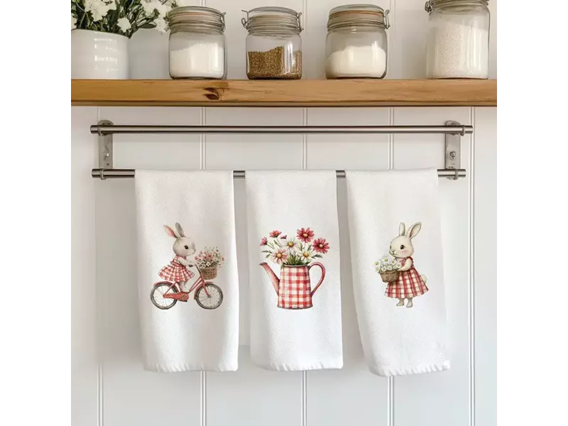 Ποτηρόπανα Κουζίνας Picnic Σετ 3ΤΜΧ Λευκό (3) 50 x 70 cm