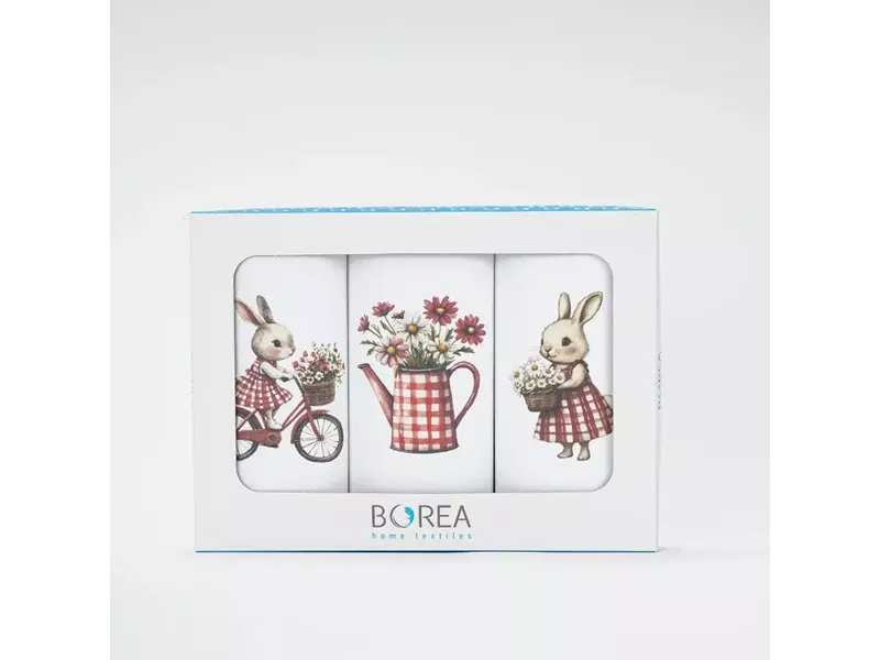 Ποτηρόπανα Κουζίνας Picnic Σετ 3ΤΜΧ Λευκό (3) 50 x 70 cm