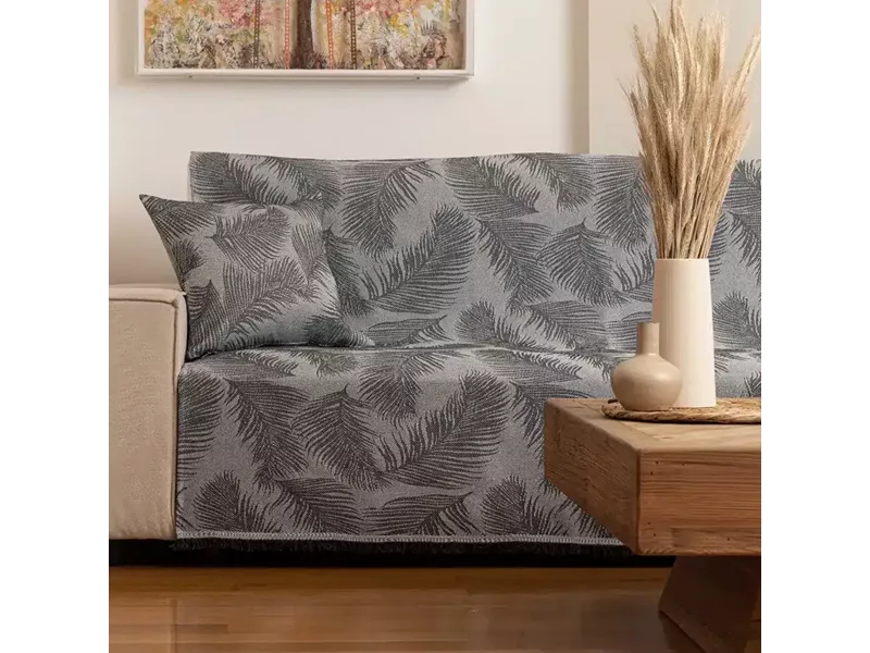 Ριχτάρι Βαμβακερό Διθέσιο Phoenix Ανθρακί 180 x 250 cm