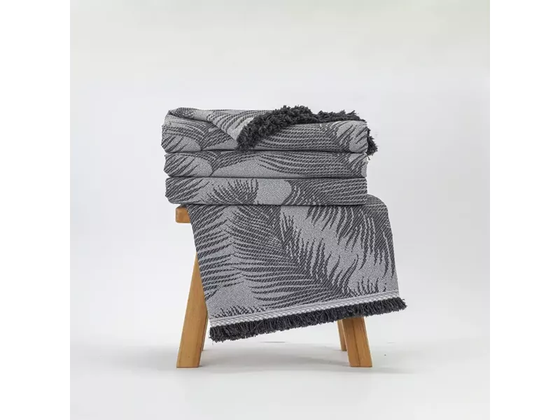 Ριχτάρι Βαμβακερό Διθέσιο Phoenix Ανθρακί 180 x 250 cm