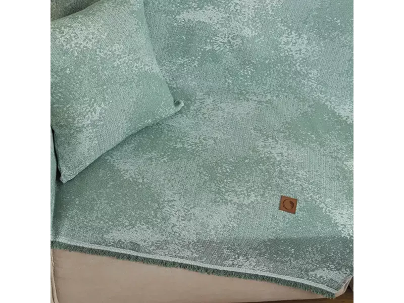 Ριχτάρι Βαμβακερό Πολυθρόνας Cobra Μέντα 180 x 180 cm