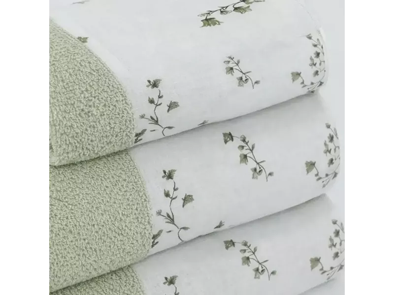 Πετσέτες Σετ 3ΤΜΧ Campanula Φυστικί 70 x 140 / 50 x 90 / 30 x 50 cm