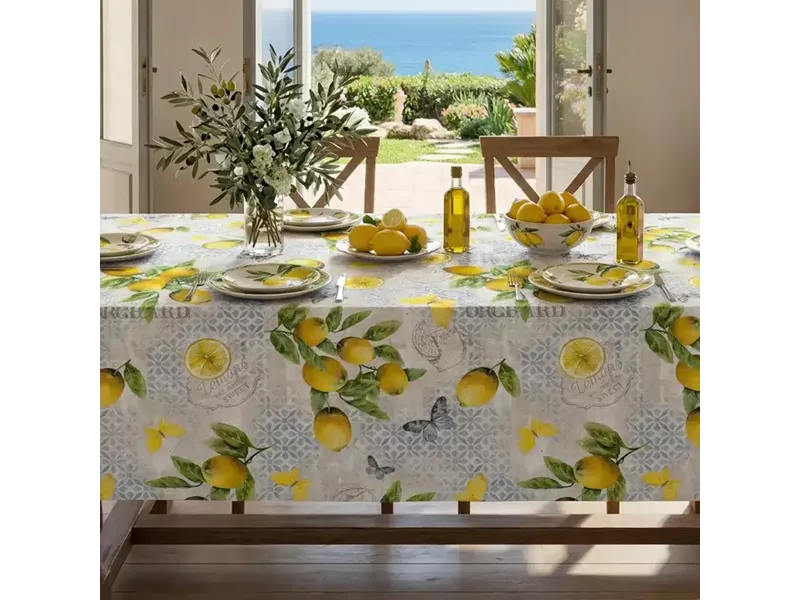 Καρέ Lemons Σιέλ 90 x 90 cm
