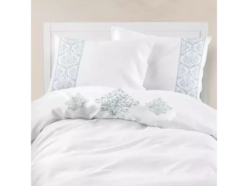 Σεντόνι Digital Print Σετ Damask Υπέρδιπλο Λευκό 220 x 240 cm + (2) 50 x 70 cm