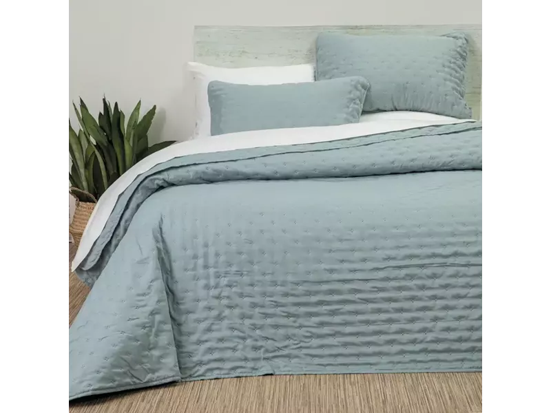 Κουβερλί Σετ Croiset Υπέρδιπλο Μέντα 220 x 240 cm + (2) 50 x 70 cm