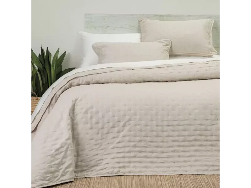 Κουβερλί Σετ Croiset Υπέρδιπλο Εκρού 220 x 240 cm + (2) 50 x 70 cm