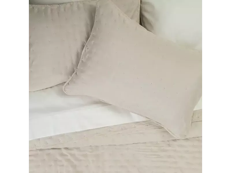 Κουβερλί Σετ Croiset Υπέρδιπλο Εκρού 220 x 240 cm + (2) 50 x 70 cm