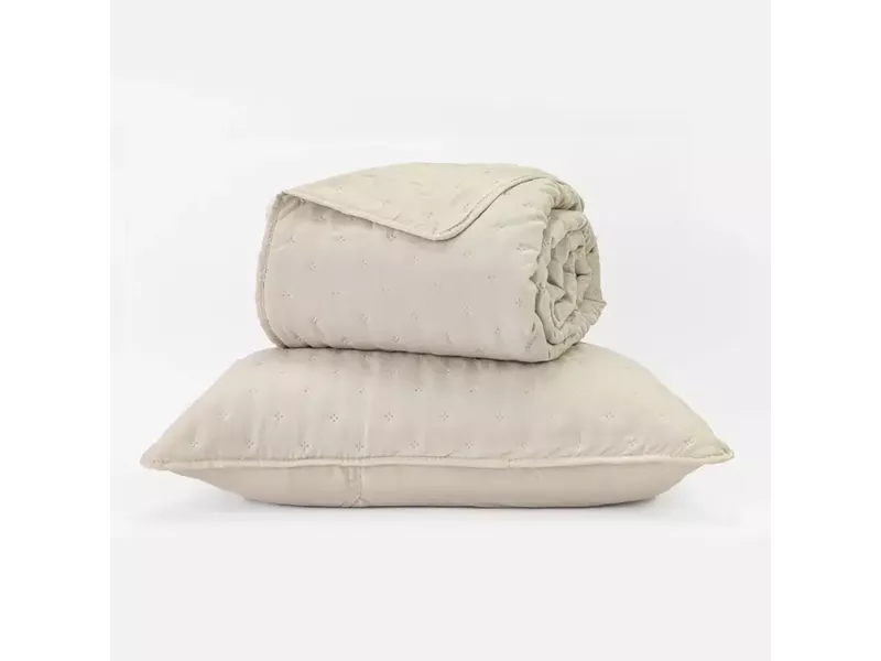 Κουβερλί Σετ Croiset Υπέρδιπλο Εκρού 220 x 240 cm + (2) 50 x 70 cm
