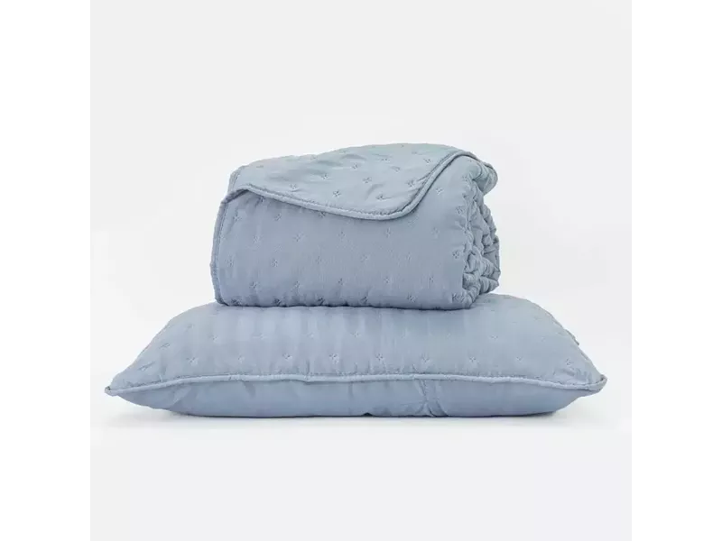 Κουβερλί Σετ Croiset Υπέρδιπλο Σιέλ 220 x 240 cm + (2) 50 x 70 cm