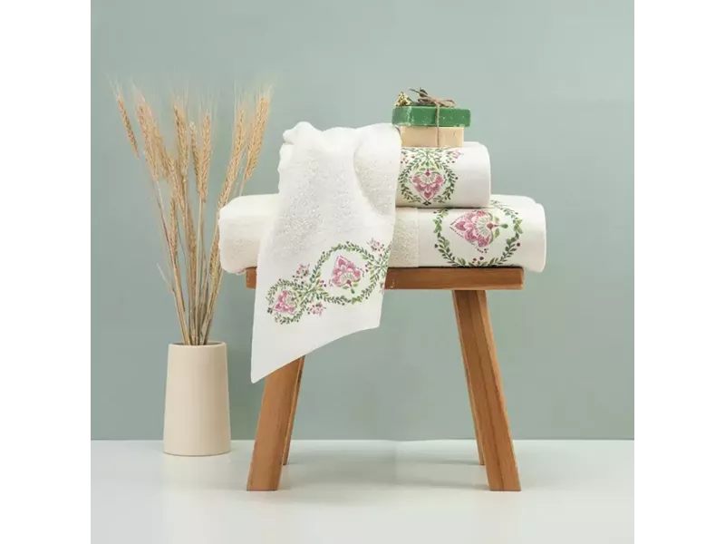 Πετσέτες Σετ 2ΤΜΧ Lotus Εκρού 50 x 90 / 30 x 50 cm