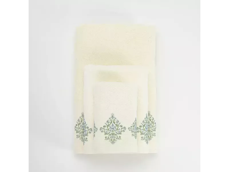 Πετσέτες Σετ 2ΤΜΧ Damask Εκρού 50 x 90 / 30 x 50 cm