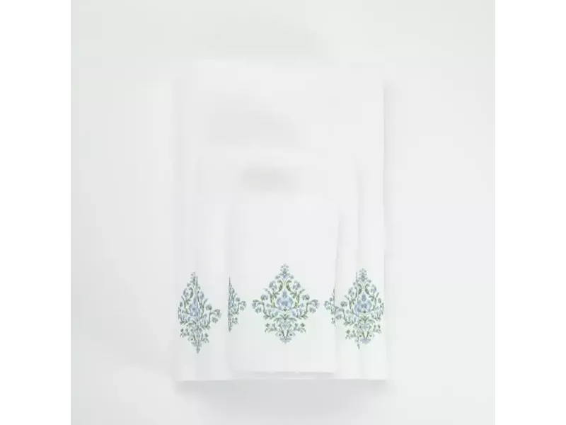 Πετσέτες Σετ 2ΤΜΧ Damask Λευκό 50 x 90 / 30 x 50 cm