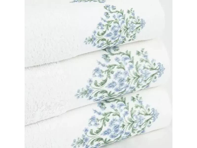 Πετσέτες Σετ 2ΤΜΧ Damask Λευκό 50 x 90 / 30 x 50 cm