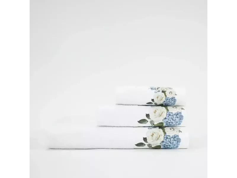 Πετσέτες Σετ 3ΤΜΧ Hortensia Λευκό 70 x 140 / 50 x 90 / 30 x 50 cm