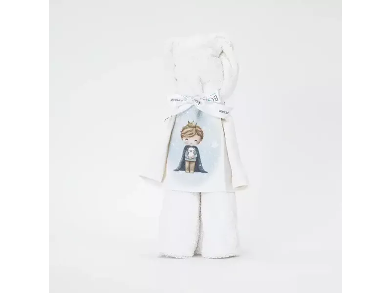 Πετσέτα Αρκουδάκι Little King Εκρού 50 x 90 cm