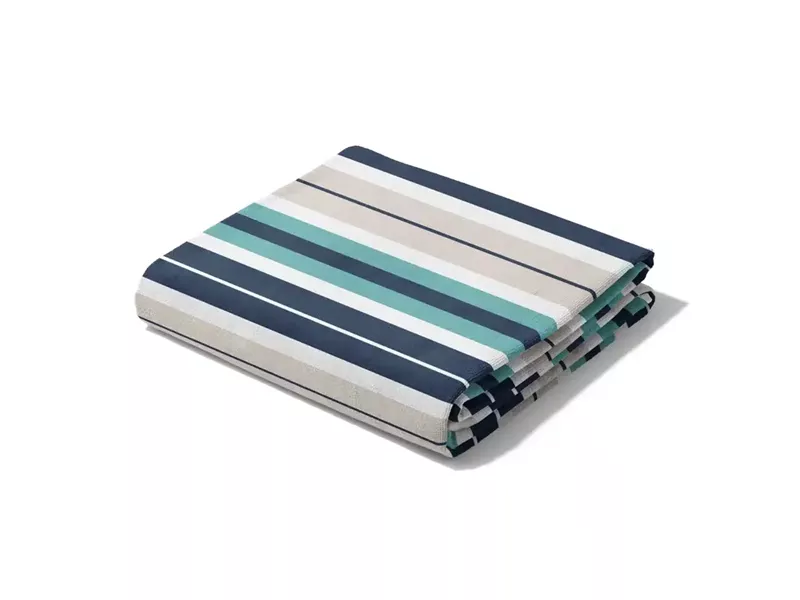 Πετσέτα Θαλάσσης Microfiber Quick Dry Stripes Πετρόλ 90 x 180 cm