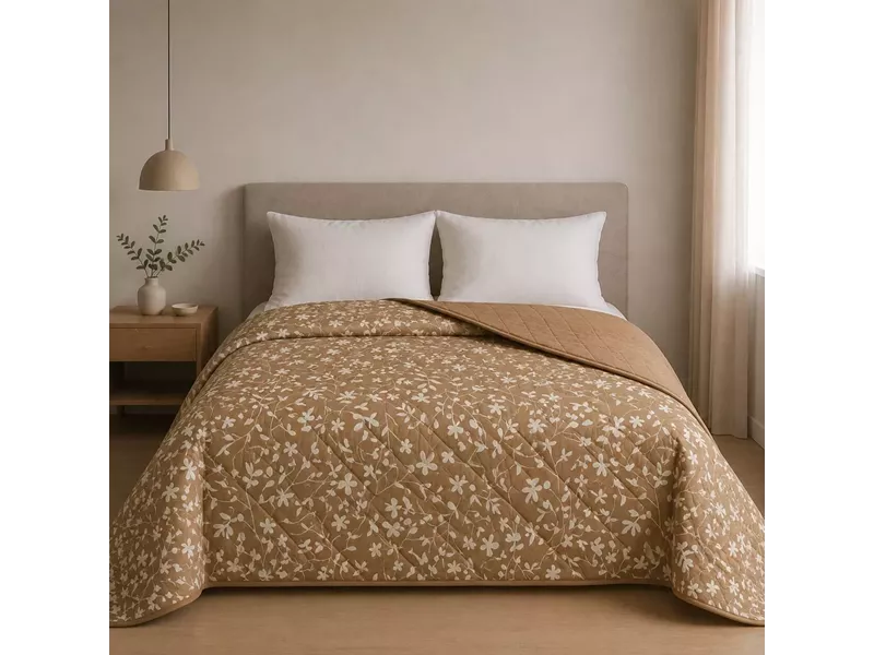 Κουβερλί Υπέρδιπλο 220x240 Olia Beige