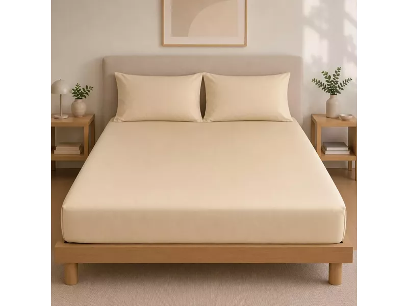 Σεντόνι Με Λάστιχο Πεννιέ Beige (1.20x2.00+0.40)