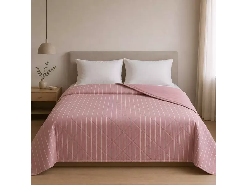 Κουβερλι Υπέρδιπλα 220x240 Pied De Poule Beige