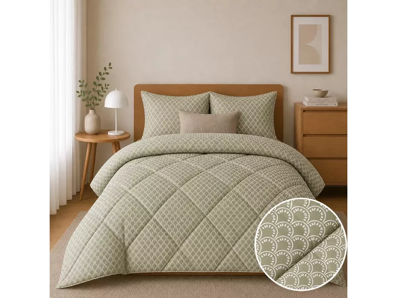 Πάπλωμα Υπέρδιπλο 220x240 Olivia Olive