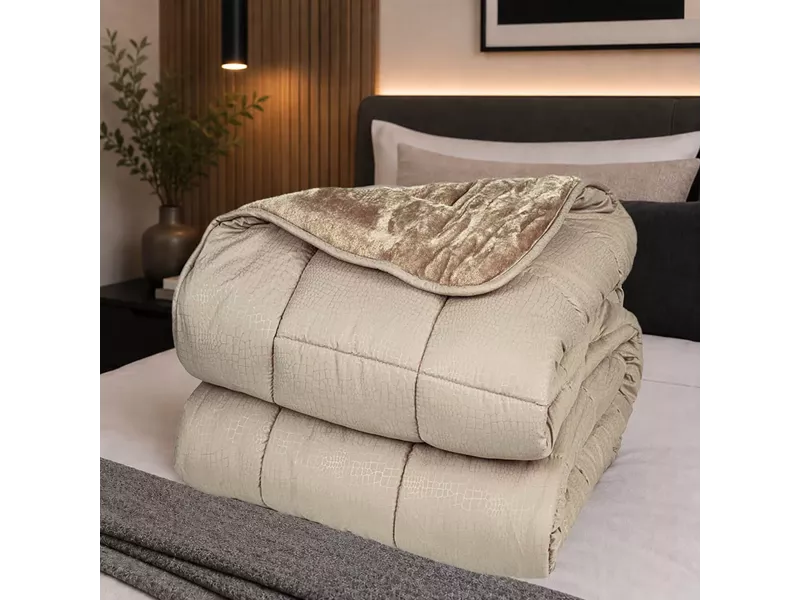 Κουβερτοπάπλωμα Υπέρδιπλο 2,20Χ2,40 Beige