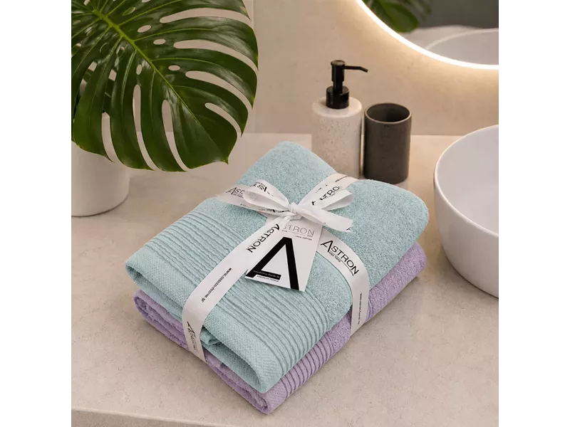 Πετσέτες Προσώπου Σετ 2 Τεμαχίων Mint Light Lilac