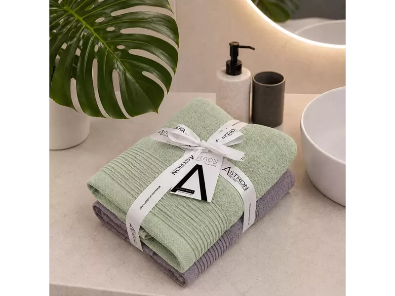 Πετσέτες Προσώπου Σετ 2 Τεμαχίων Mint Light Lilac