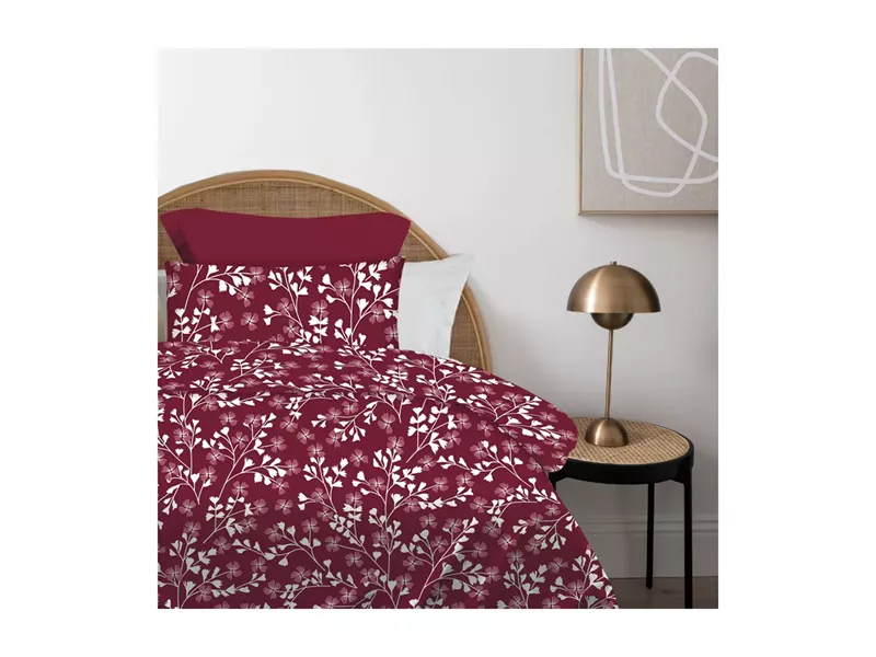 Σετ Σεντόνια 2Χ(1.75Χ2,60) + 1Χ(52Χ72) Daisy Red Wine